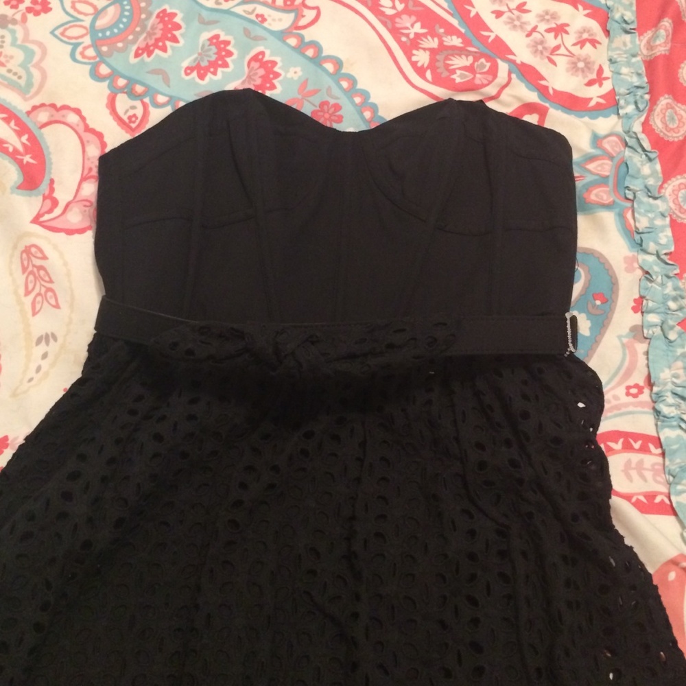 Laundry strapless dress with belt